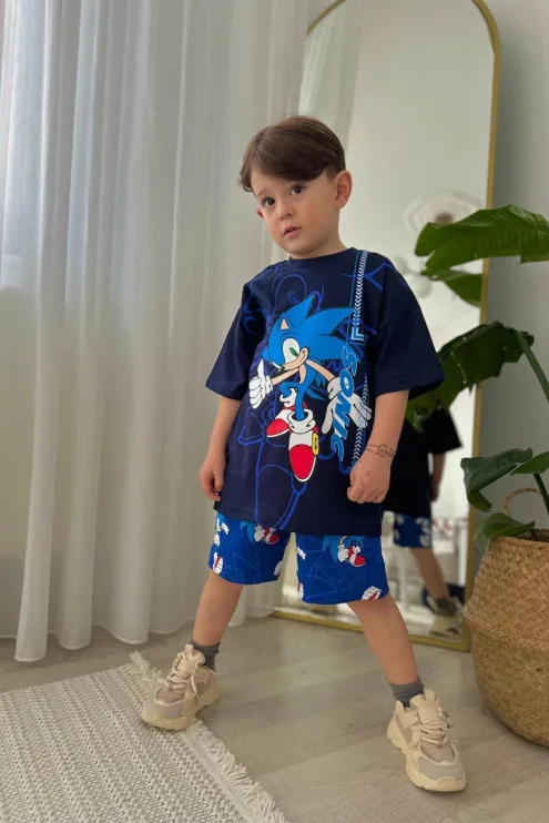 Sonic Baskılı  Yazlık Takım - Erkek Çocuk