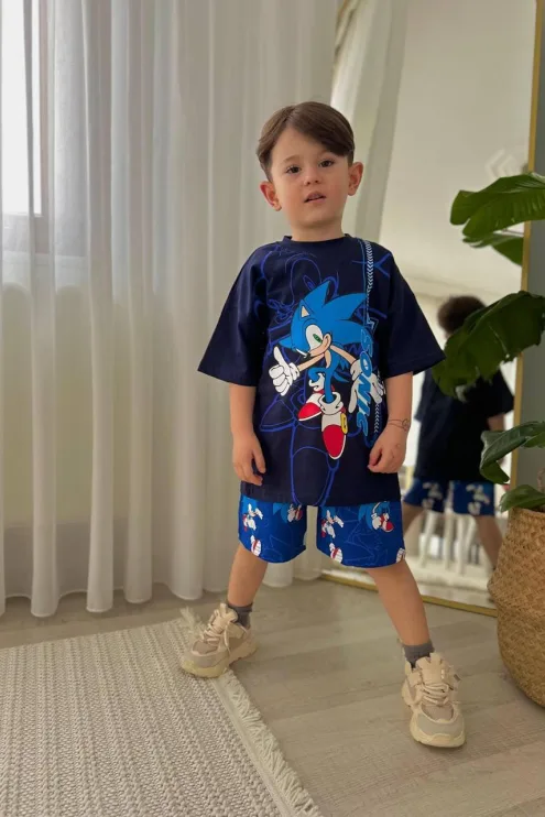 Sonic Baskılı  Yazlık Takım - Erkek Çocuk