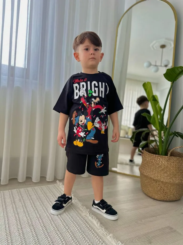 Bright Baskılı Şortlu Takım - Erkek Çocuk