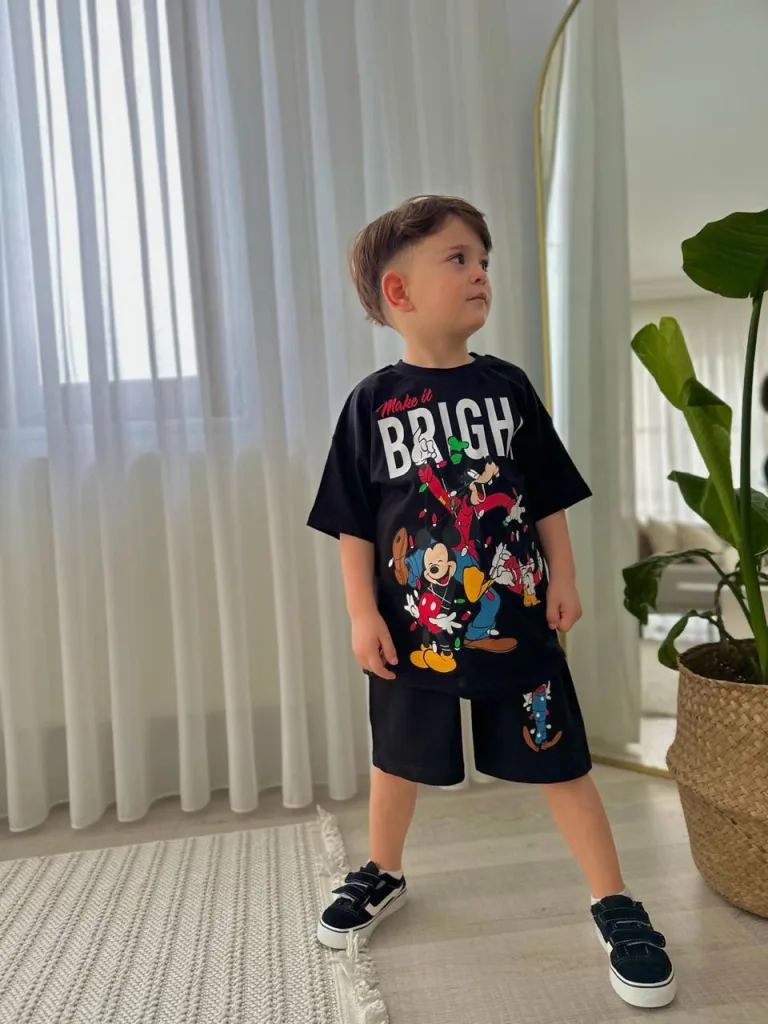 Bright Baskılı Şortlu Takım - Erkek Çocuk