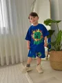 Minecraft  Baskılı Alt Üst Takım Mavi - Erkek Çocuk