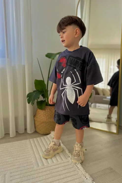 Marvel Spider-Man Baskılı İkili Takım - Erkek Çocuk