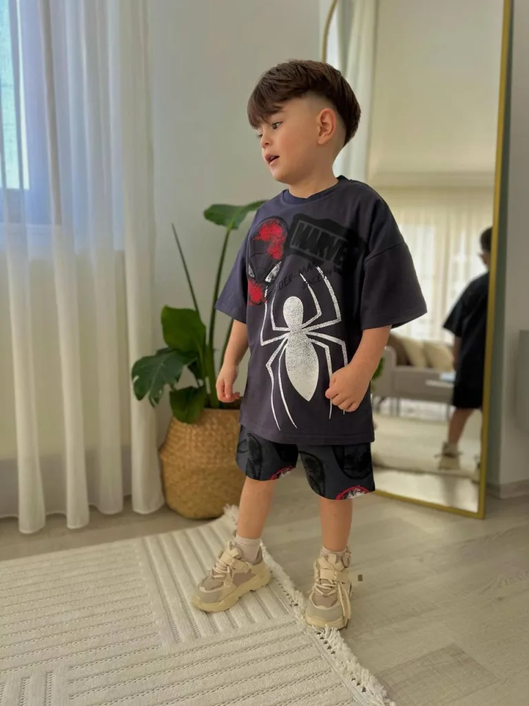 Marvel Spider-Man Baskılı İkili Takım - Erkek Çocuk