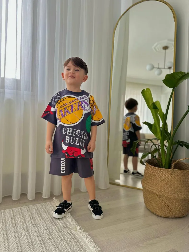 Lakers Baskılı Şortlu Takım - Erkek Çocuk