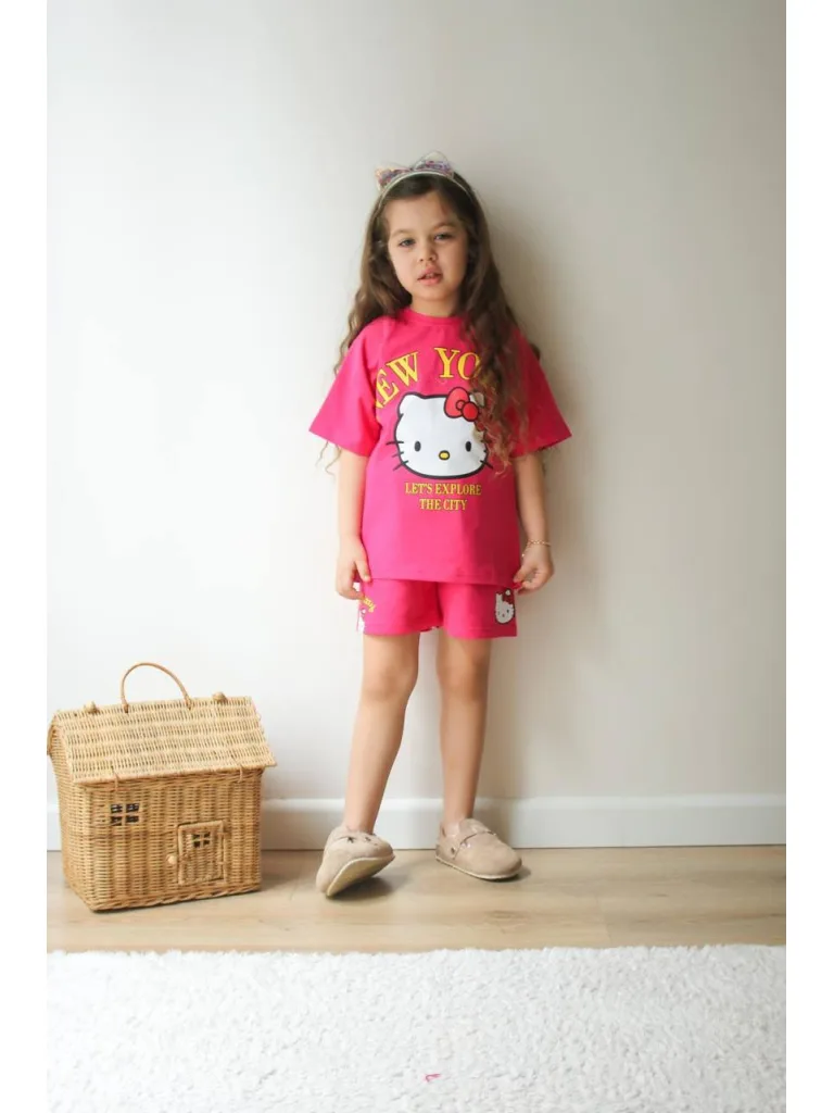 Hello Kitty Baskılı Alt Üst Takım - Kız Çocuk