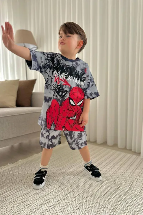 Spider-Man Baskılı Batik İkili Takım - Erkek Çocuk